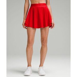 Lululemon women's 6 red court rival high rise skirt long skort tennis athletic